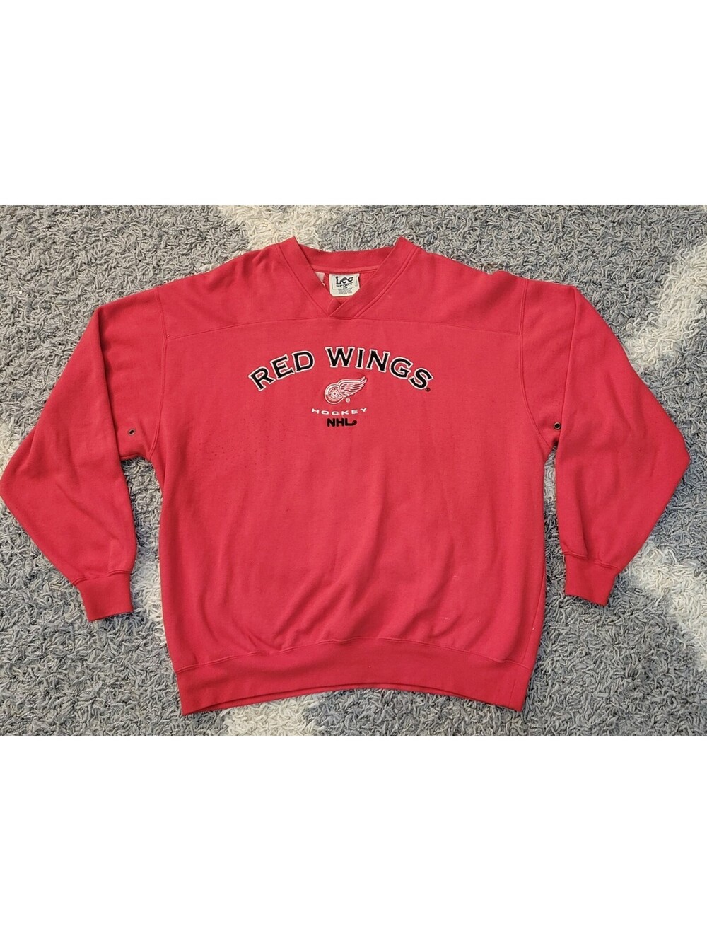 Vintage Detroit Red Wings NHL Hockey Sweatshirt Lee Sport Size Large